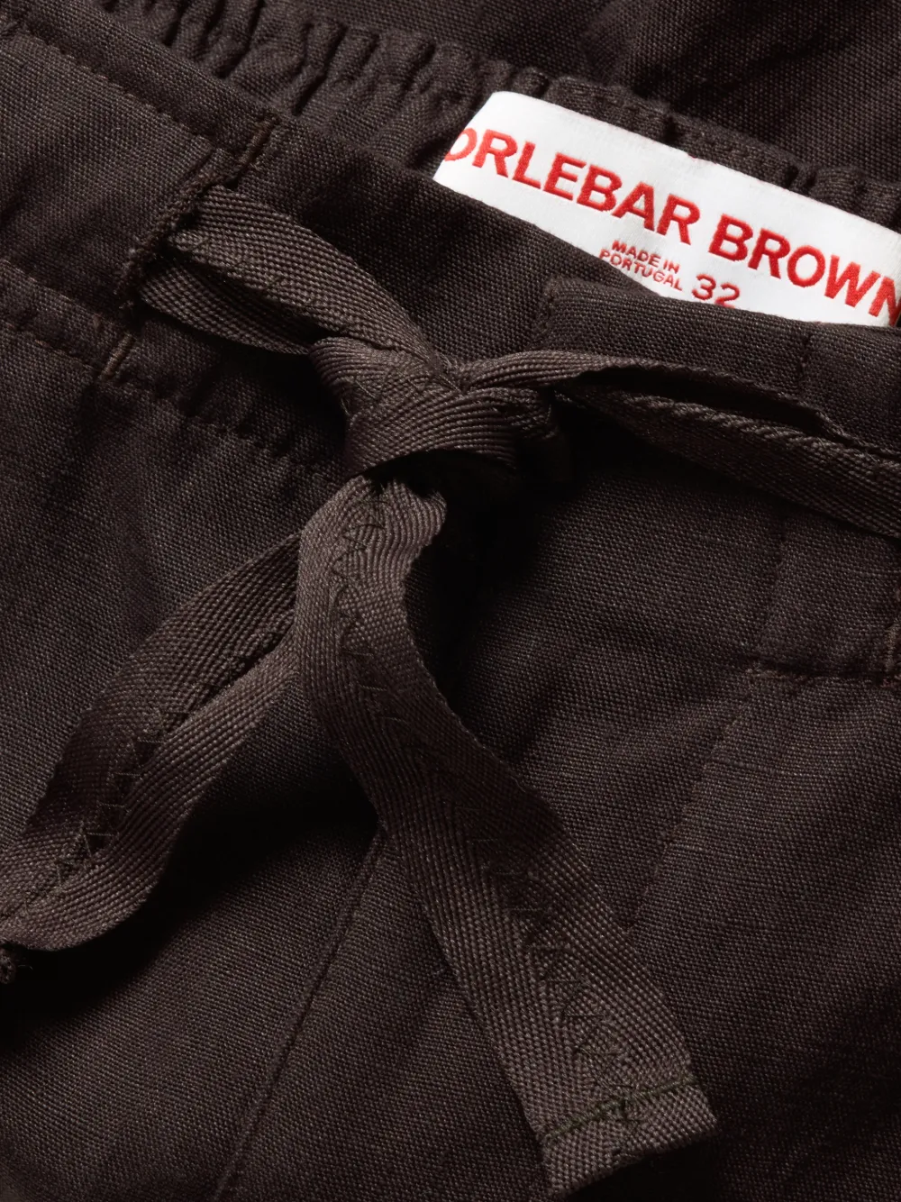 Orlebar Brown Alex linnen shorts met trekkoord Bruin
