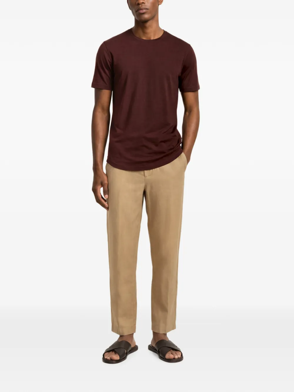 Orlebar Brown OB-T Lux T-shirt van merinowol Bruin