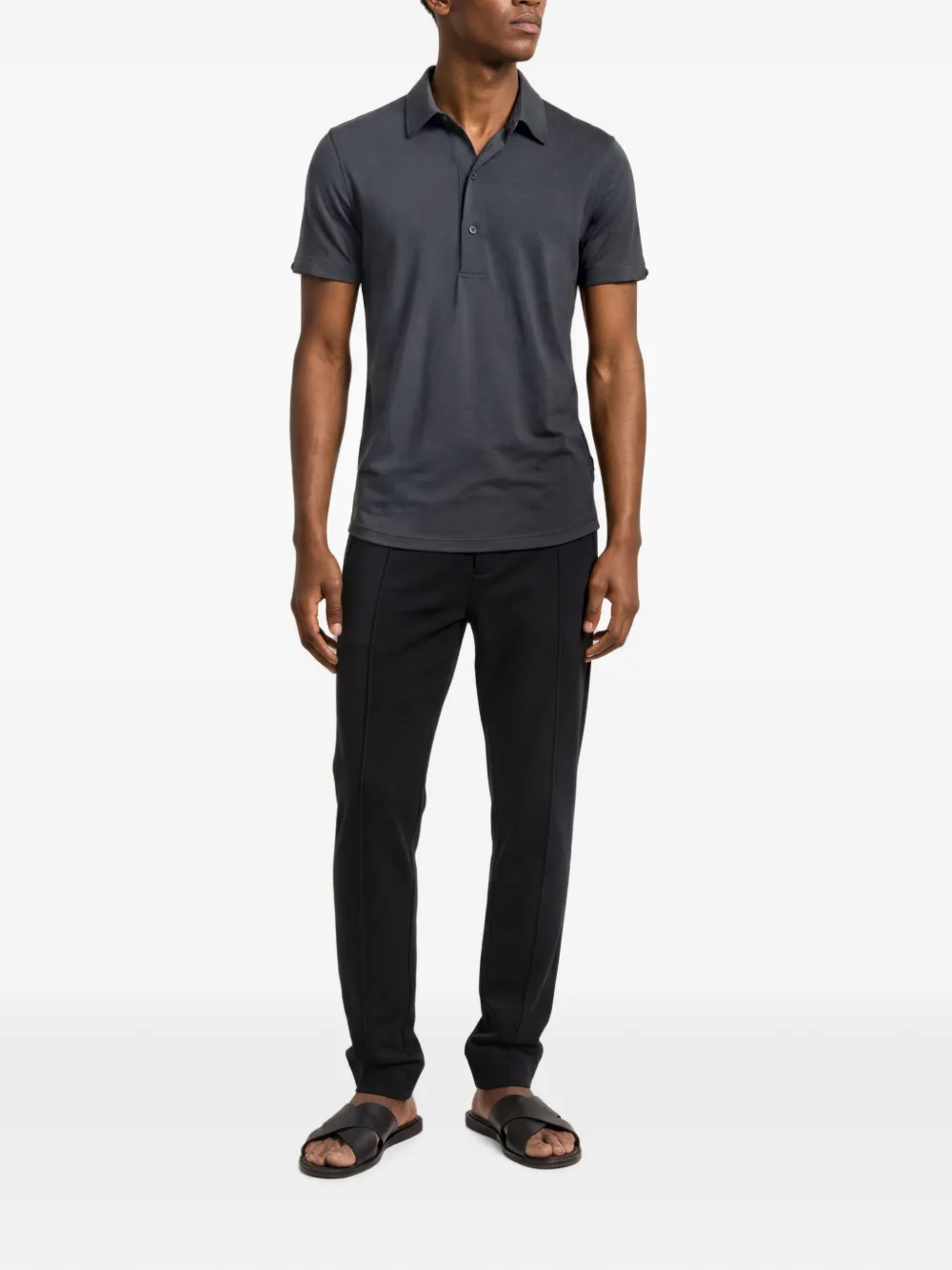 Orlebar Brown Sebastian Lux poloshirt van merinowol Grijs