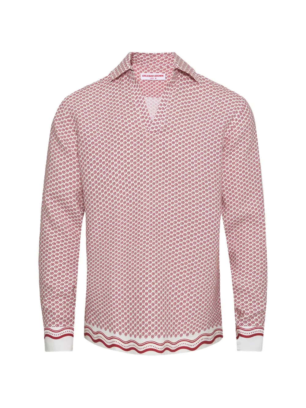 Orlebar Brown Ridley geometric-print linen shirt