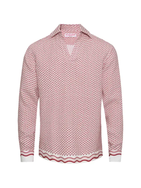 Orlebar Brown Ridley geometric-print linen shirt