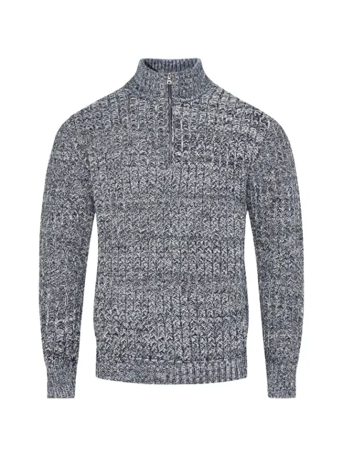 Orlebar Brown Lennard crochet-knit half-zip sweater