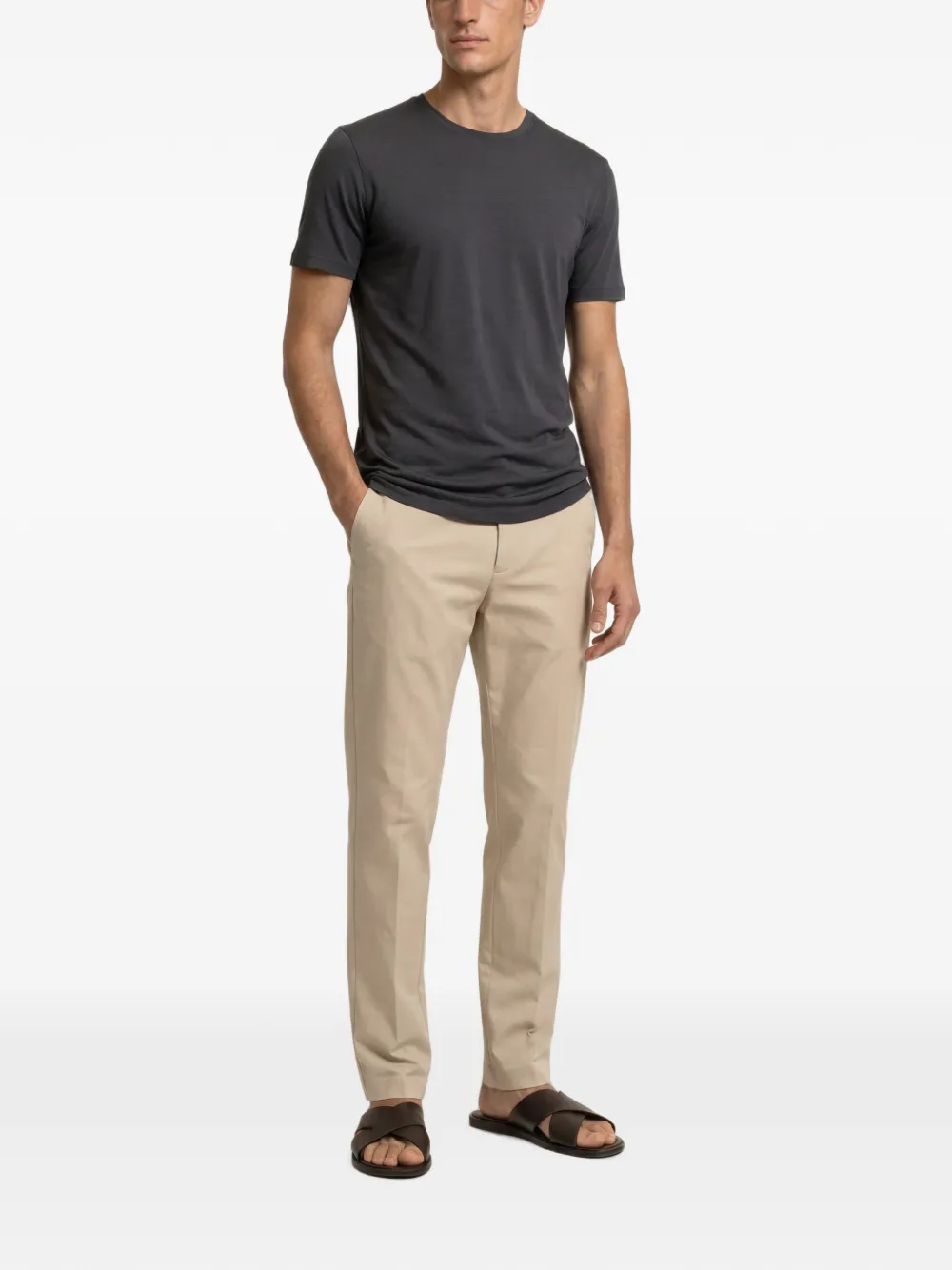 Orlebar Brown OB-T Lux T-shirt van merinowol Grijs