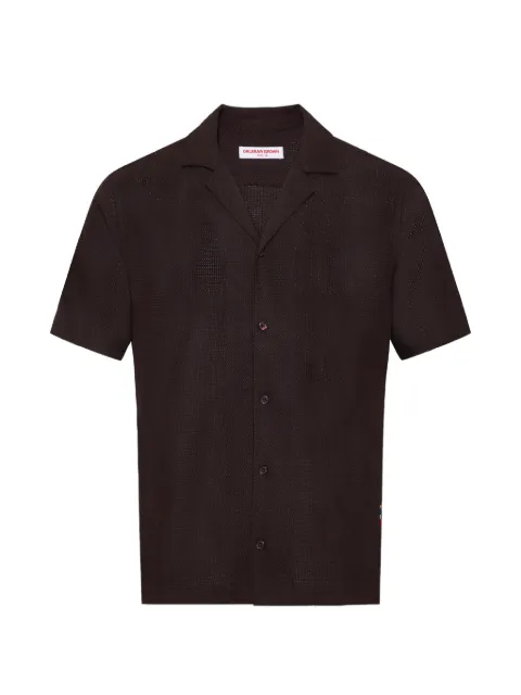 Orlebar Brown camisa Maitan de tejido abierto