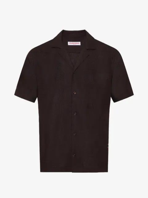 Orlebar Brown camisa Maitan de tejido abierto