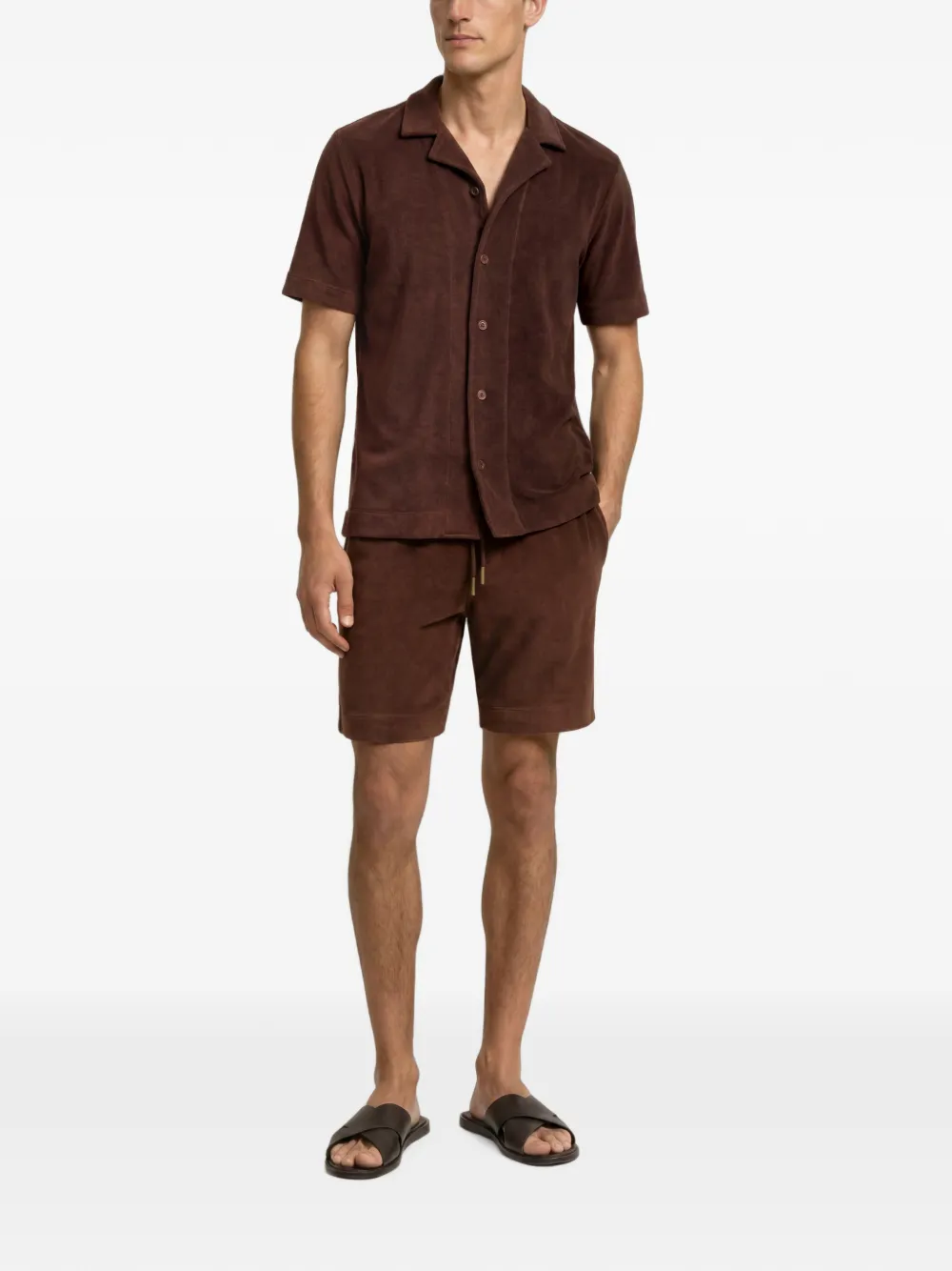 Orlebar Brown Trevone shorts met trekkoord Bruin