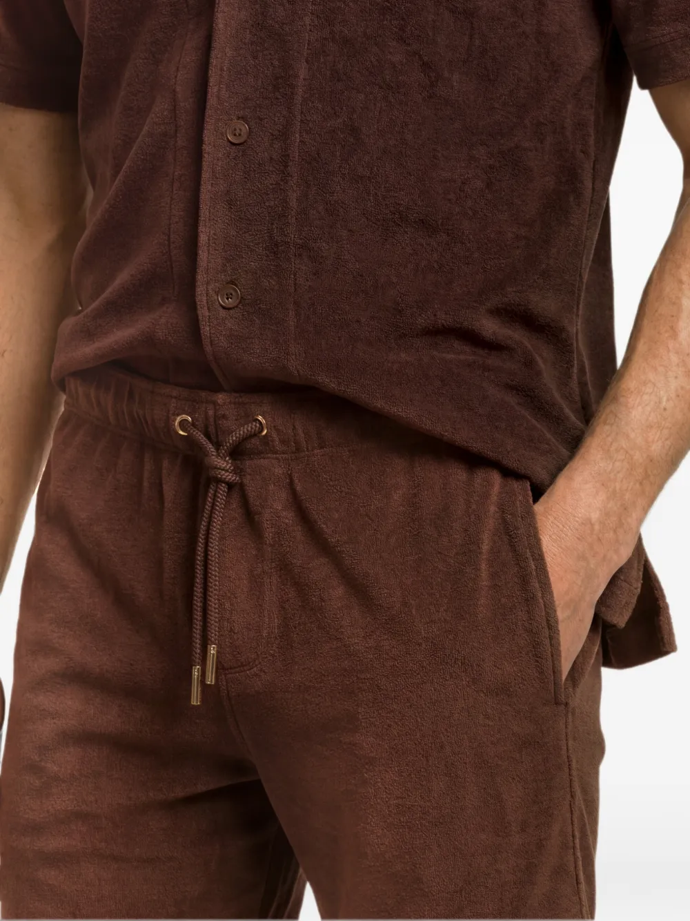 Orlebar Brown Trevone shorts met trekkoord Bruin