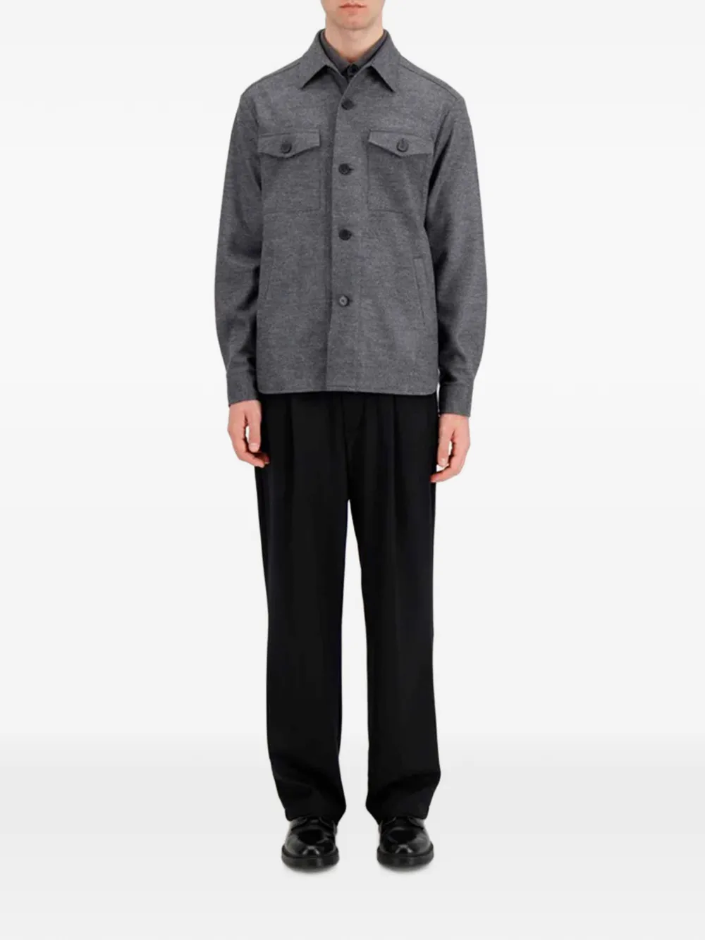 Harris Wharf London Button-up shirtjack Grijs