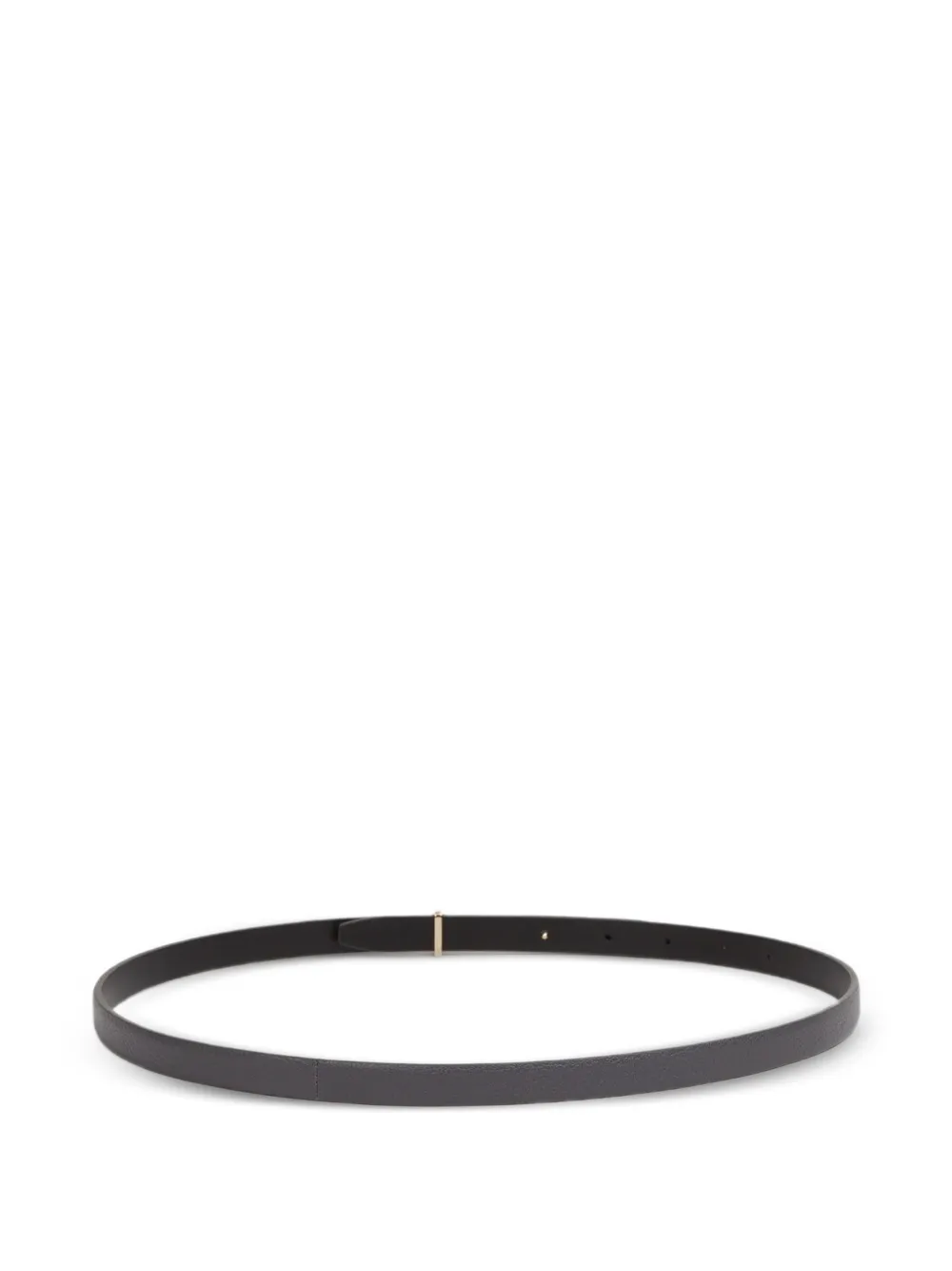 TOM FORD T-logo Leather Belt in Black, view 2