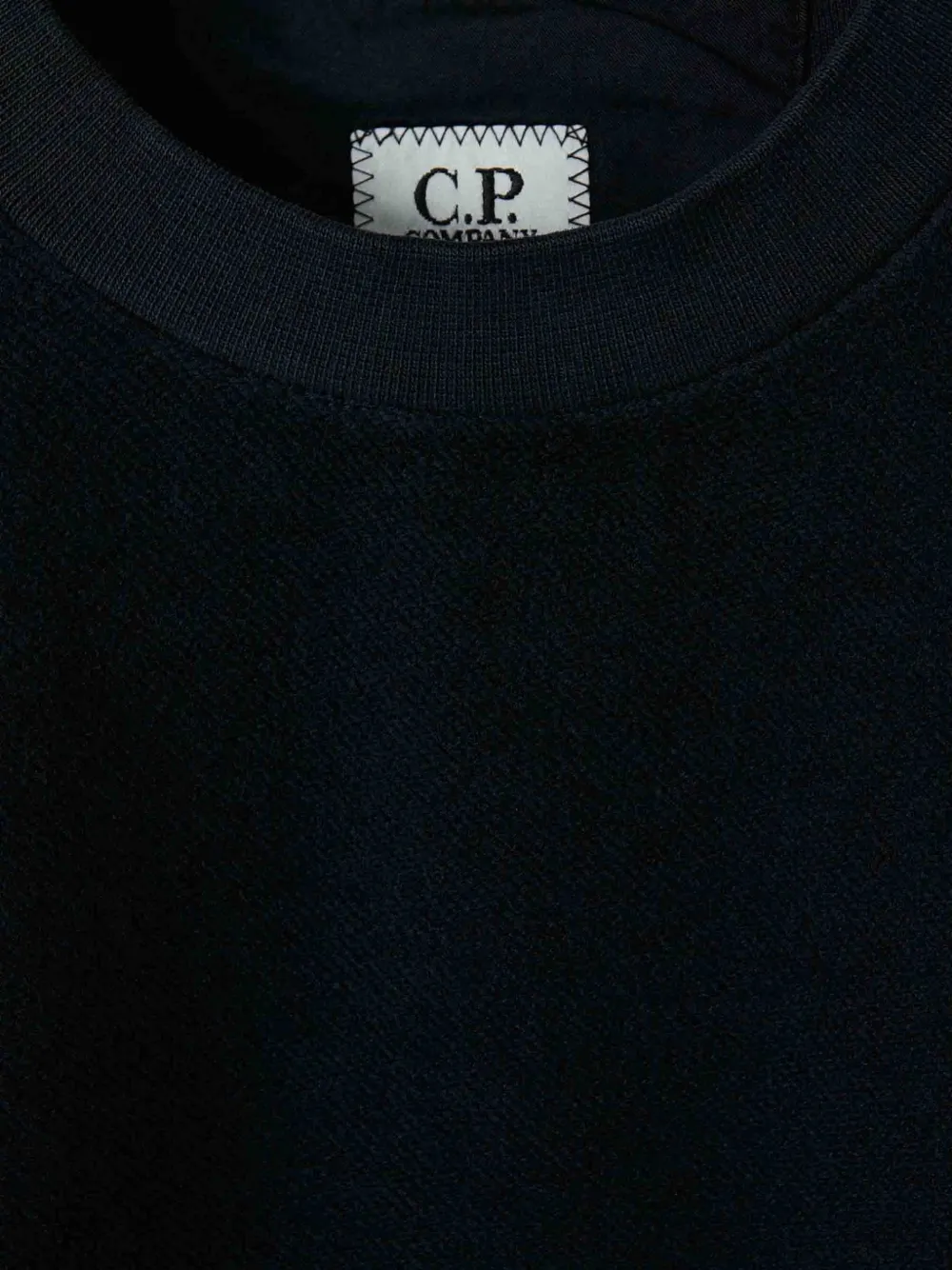 C.P. Company Sweater met Lens-detail en zak op de mouw Zwart