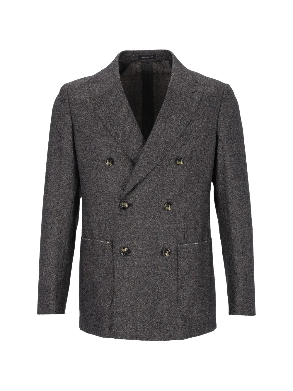 Al Duca D’Aosta 1902 double-breasted herringbone wool suit - Grau