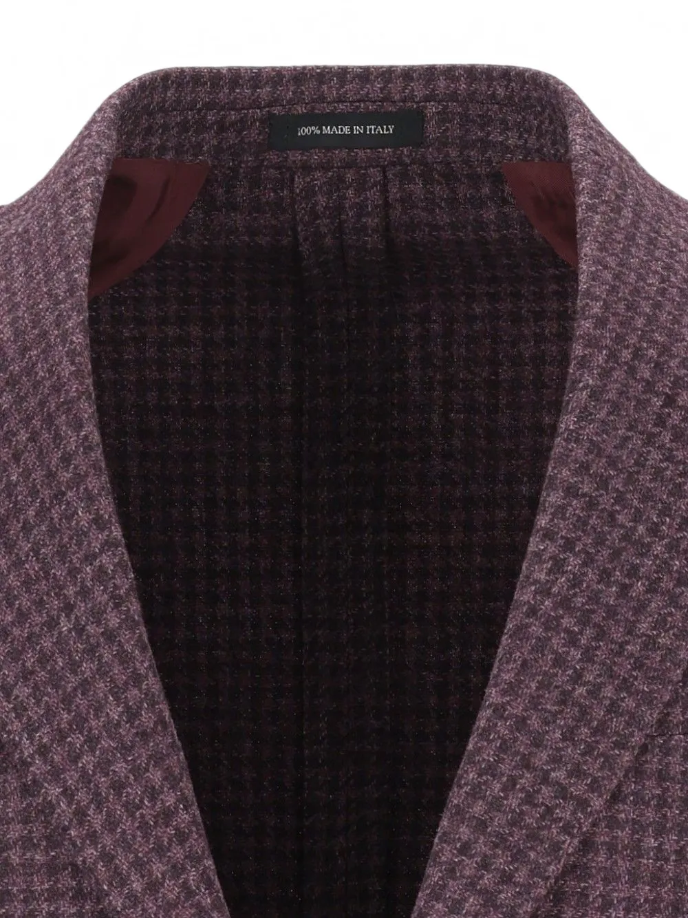 Al Duca D Aosta 1902 Blazer met pied-de-poule print Rood