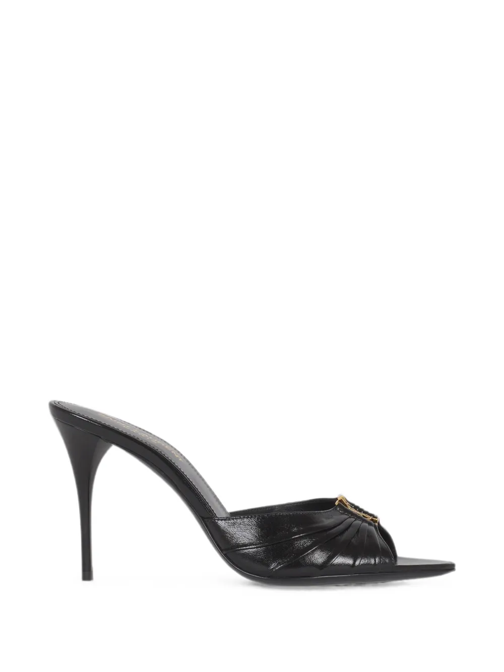 Saint Laurent Babylone mules in smooth leather - Schwarz
