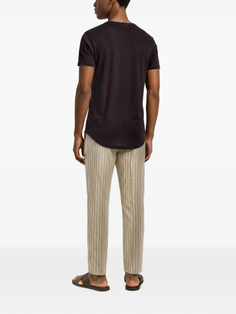Orlebar Brown Linnen T-shirt Bruin