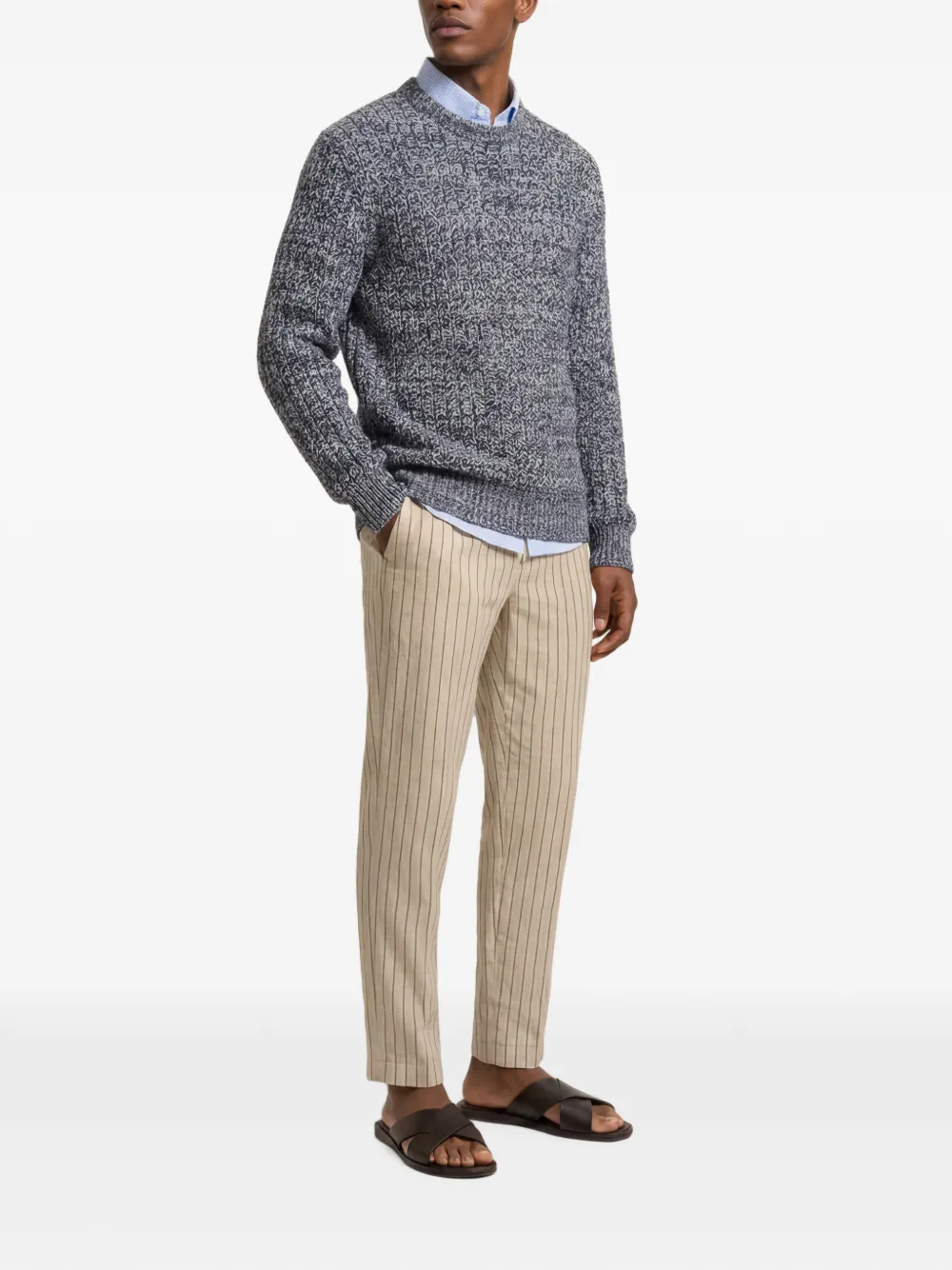 Orlebar Brown Gideon gehaakte trui Blauw