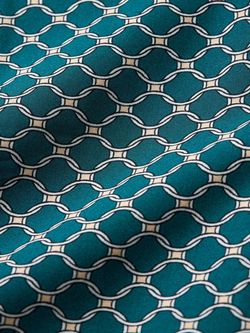 Orlebar Brown Maitan overhemd met geometrische print en campkraag Groen