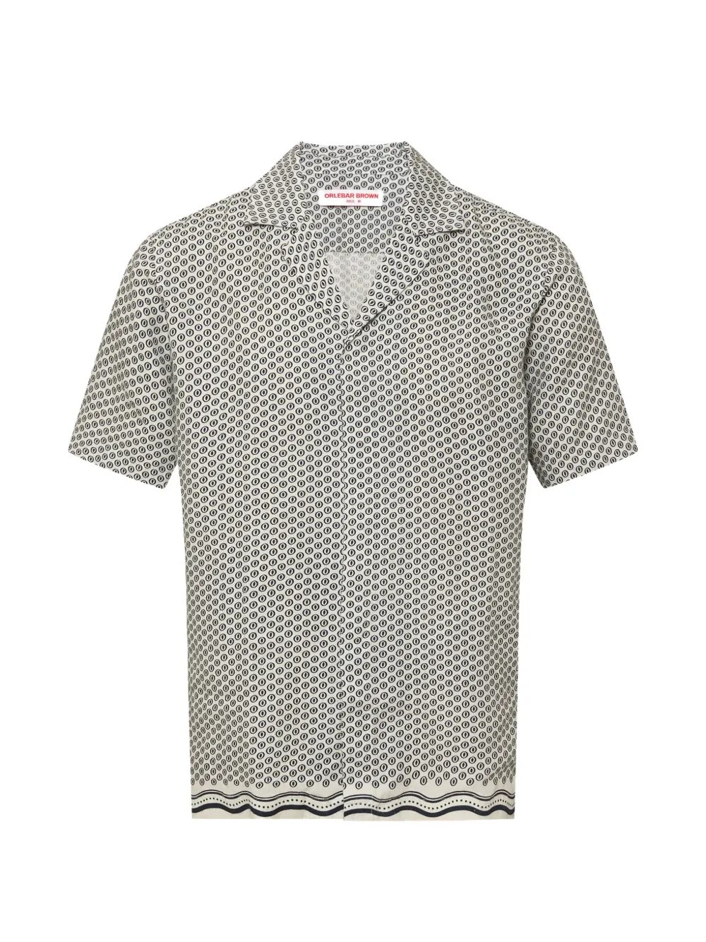 Orlebar Brown Maitan geometric-print linen shirt