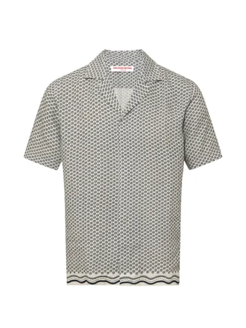 Orlebar Brown Maitan geometric-print linen shirt