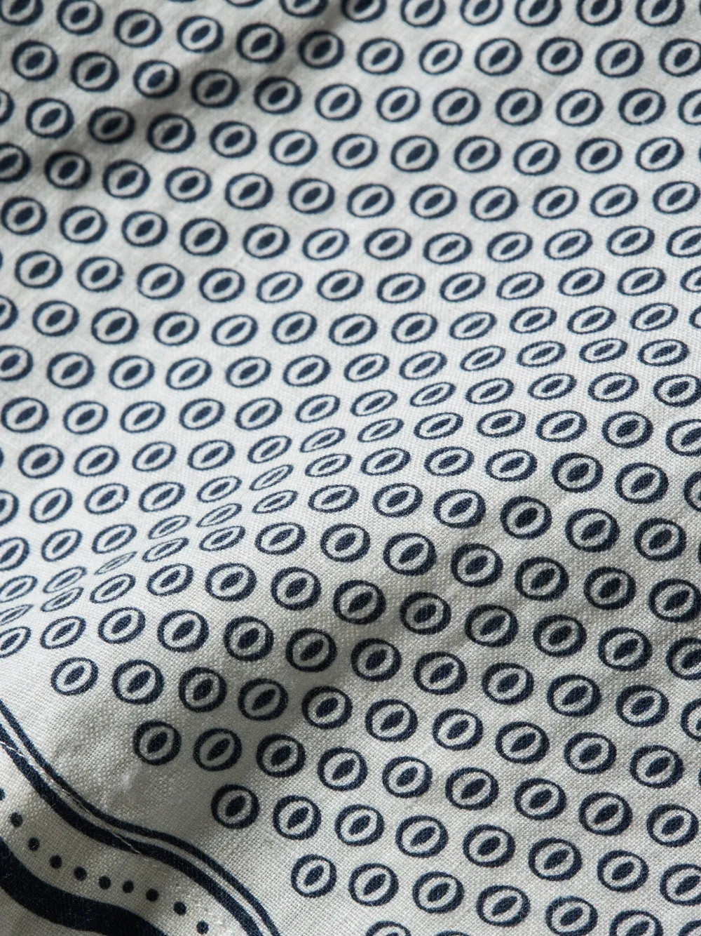 Orlebar Brown Maitan linnen overhemd met geometrische print Wit