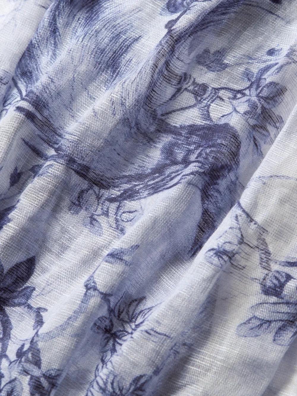 Orlebar Brown Zephra sjaal met bloemenprint Blauw