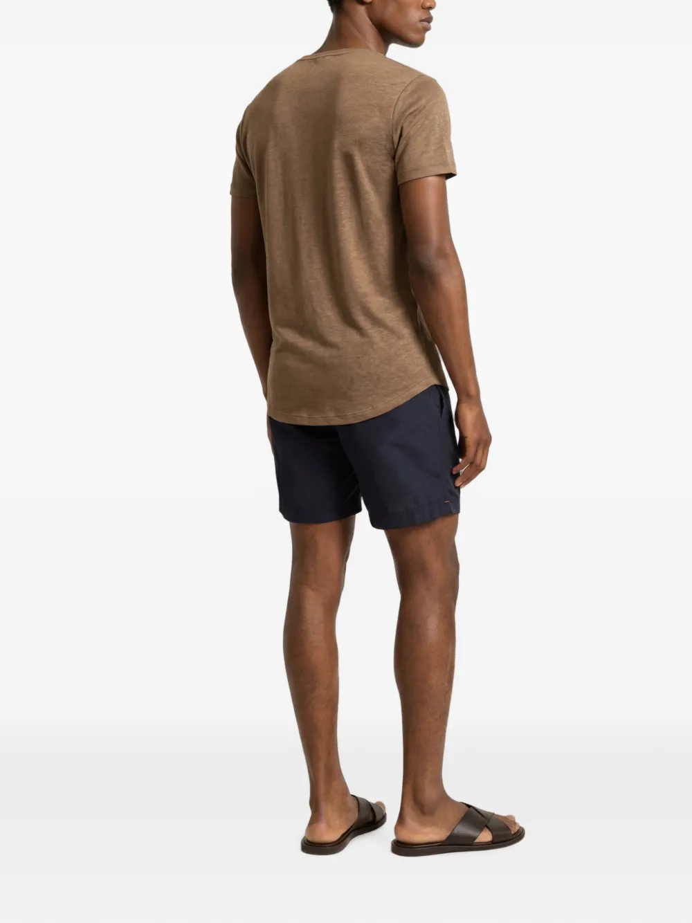 Orlebar Brown Ob-T linnen T-shirt Bruin