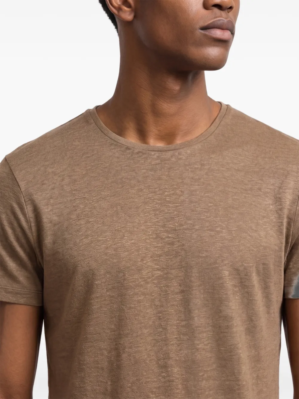 Orlebar Brown Ob-T linnen T-shirt Bruin