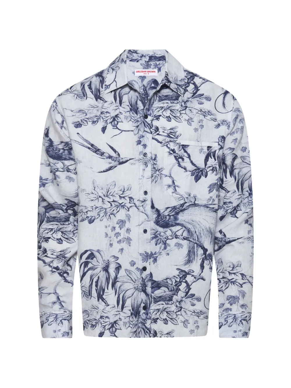 Orlebar Brown Grasmoor Zaphra-print shirt - Blu