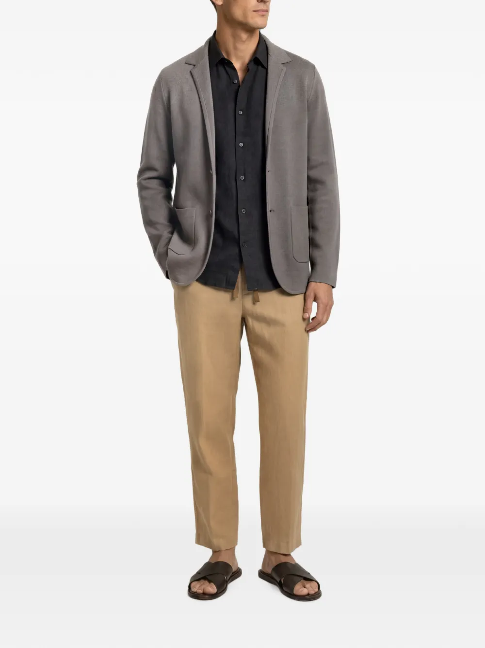 Orlebar Brown Rainer II gebreide blazer Bruin