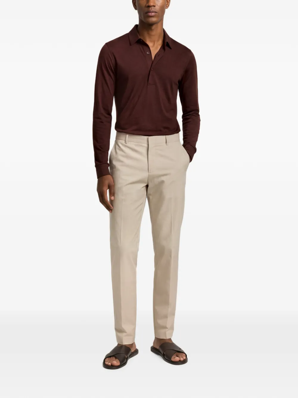 Orlebar Brown Sebastian poloshirt met print Bruin