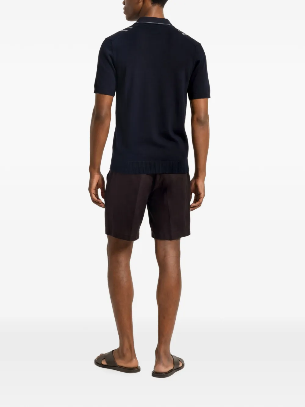 Orlebar Brown Horton T-shirt met chevron-streep Blauw
