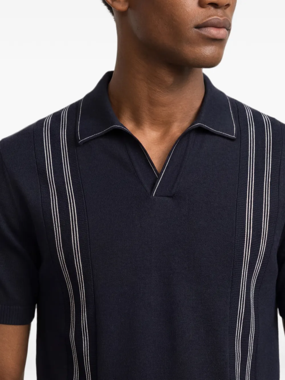 Orlebar Brown Horton T-shirt met chevron-streep Blauw