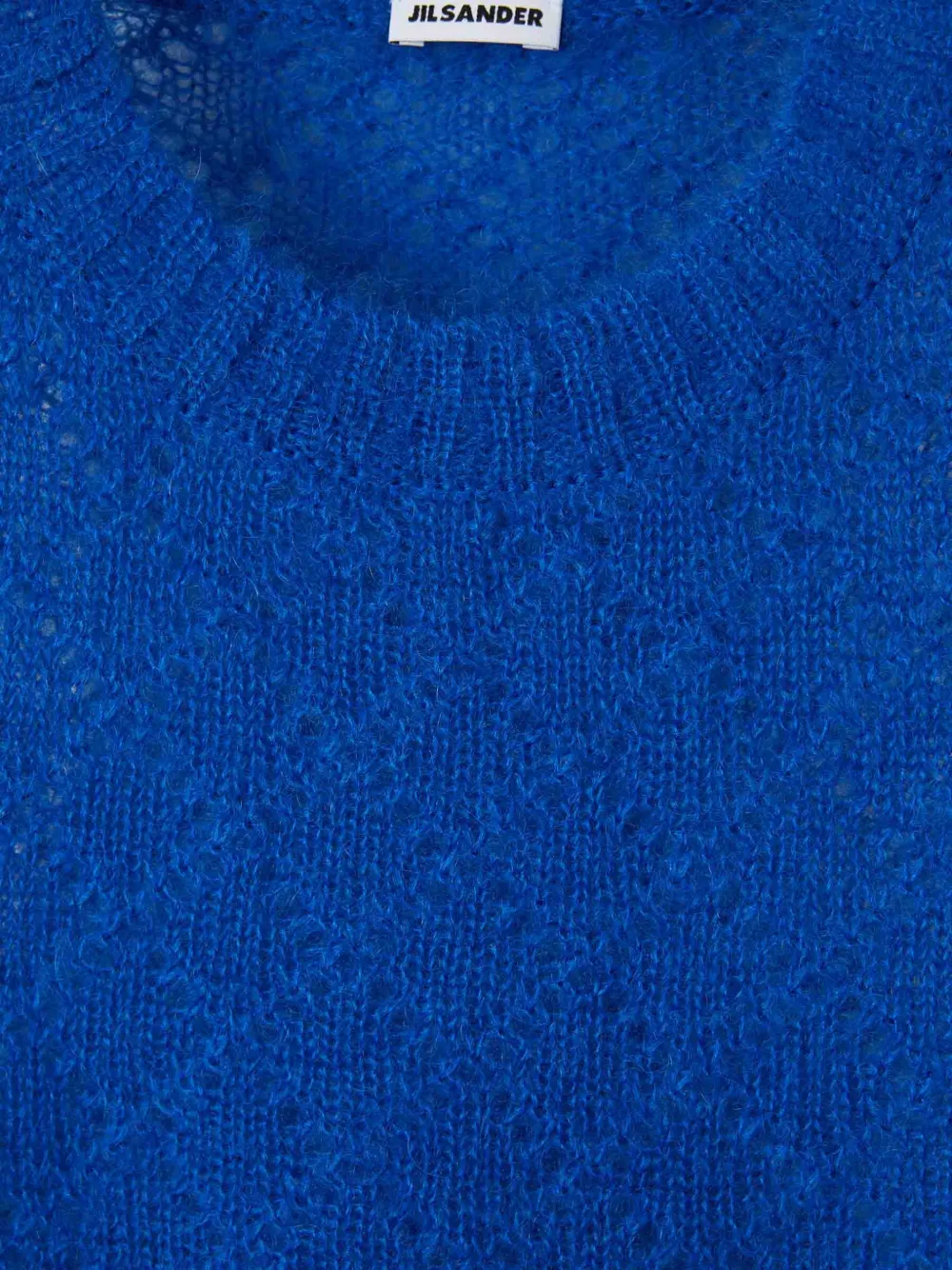 Jil Sander Pointelle gebreide cropped trui Blauw