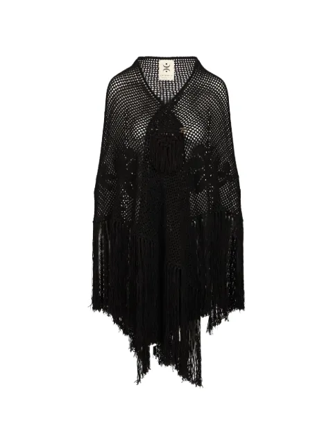 Chiara Is Rosa crochet fringed shawl