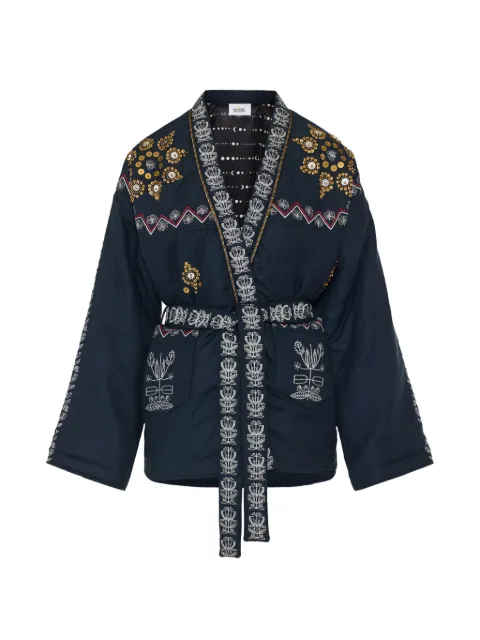 MONOKI Rush embroidered sequinned kimono