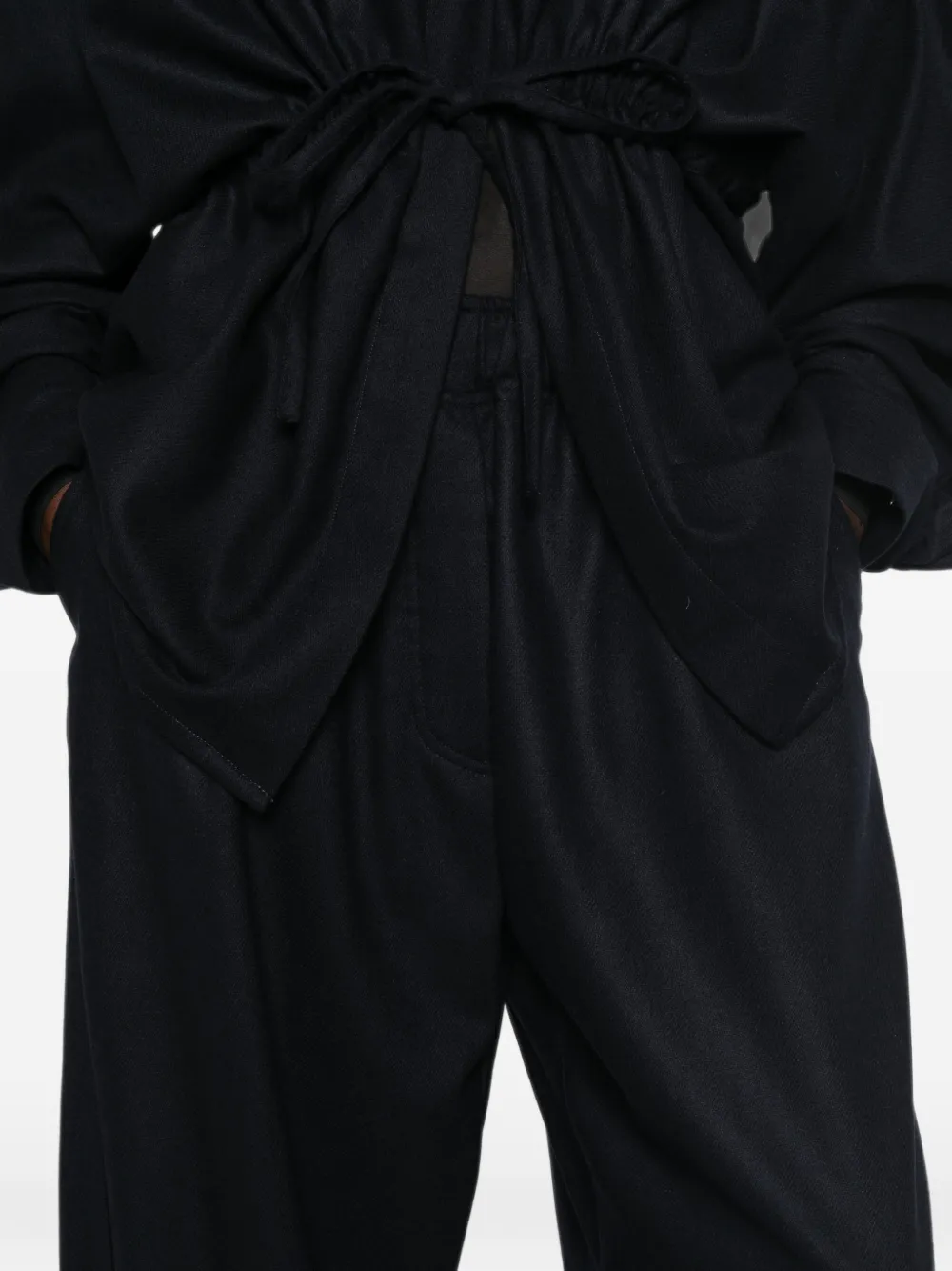 THELATEST Broek met elastische tailleband Blauw