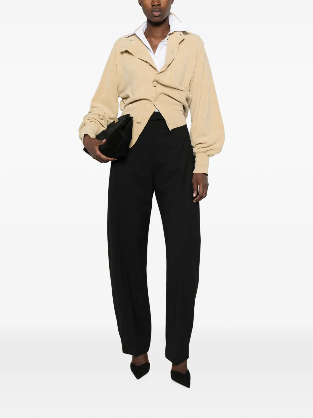 THELATEST E-Dina high-waist broek Zwart