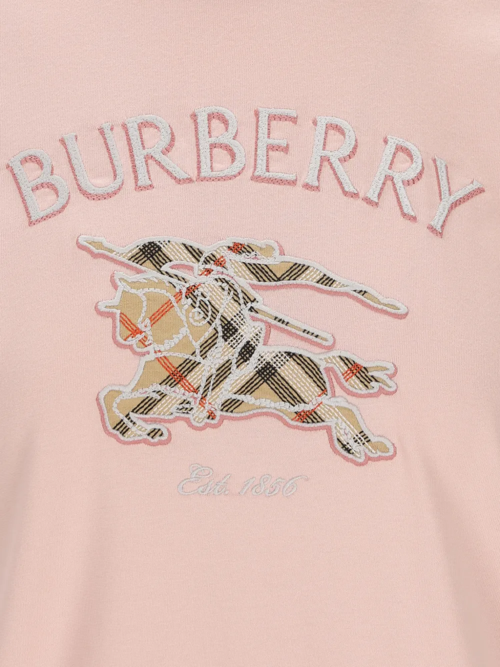 Burberry Knight Check katoenen T-shirt Roze