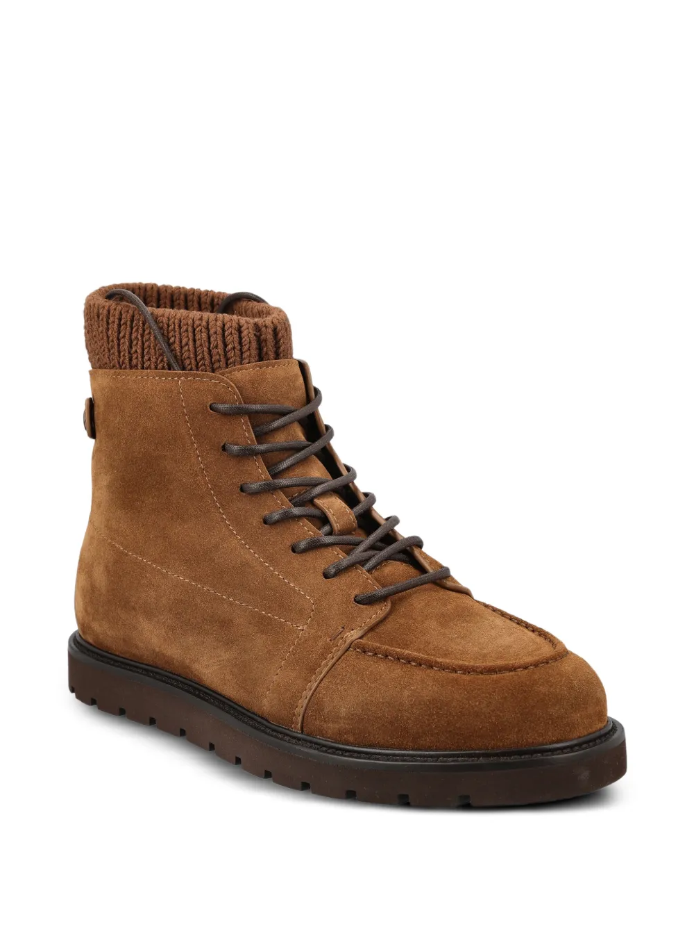 Loro Piana Verbier Walk suede ankle boots Bruin