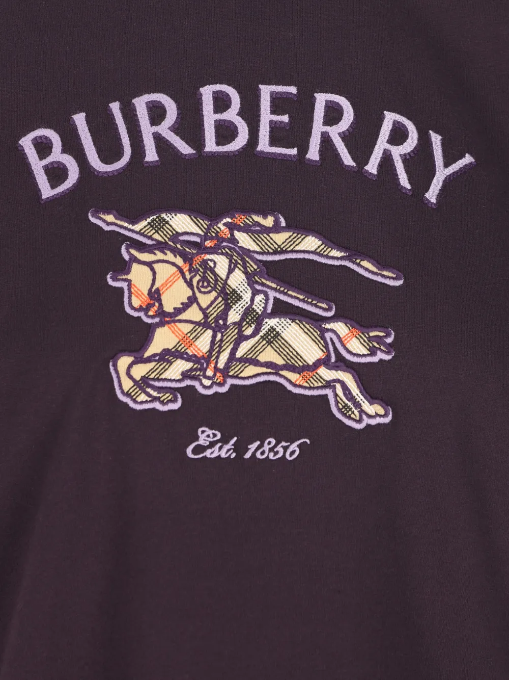 Burberry Knight Check katoenen T-shirt Paars