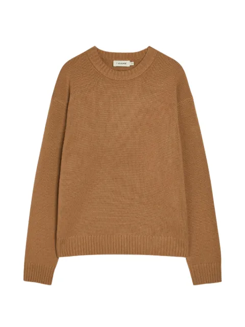 FRAME crew-neck ribbed-trim sweater