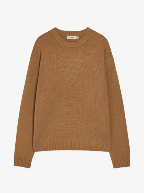 FRAME crew-neck ribbed-trim sweater