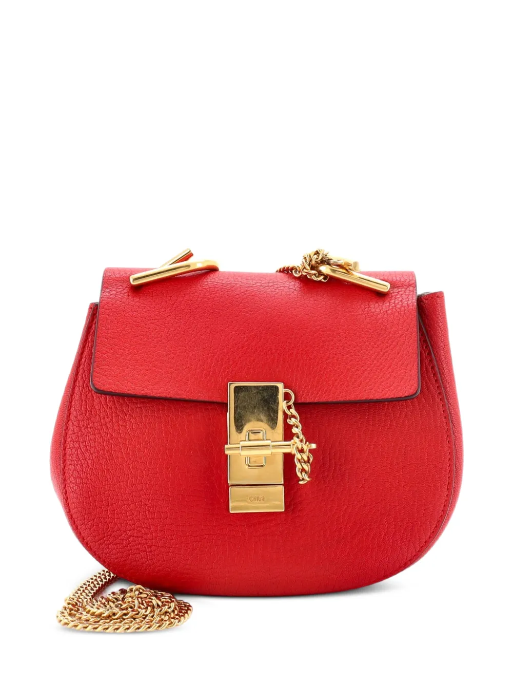 Chloé Pre-Owned Drew Leather Mini crossbody bag - Rosso