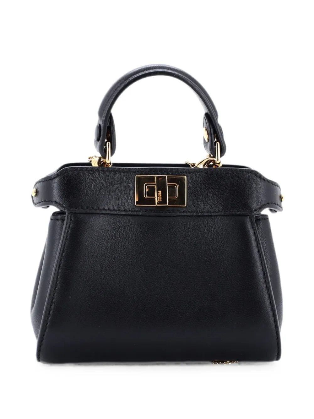 Fendi Pre-Owned Peekaboo Bag Leather Nano crossbody bag - Schwarz