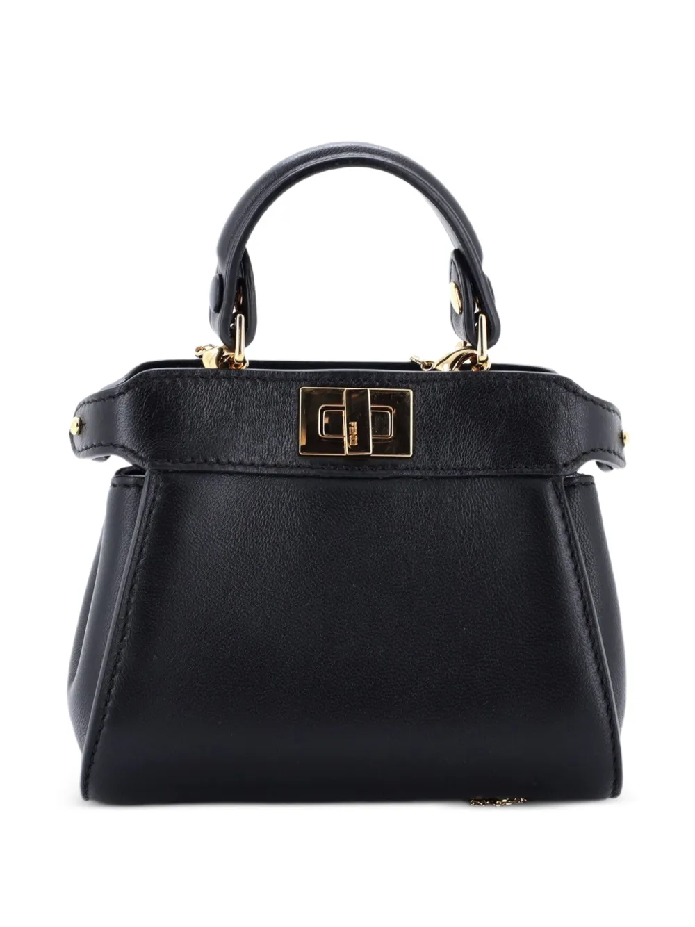 Fendi Pre-Owned Peekaboo Bag Leather Nano crossbody bag - Nero