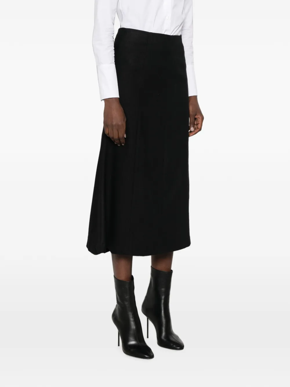 THELATEST Erica flared midi-rok Zwart