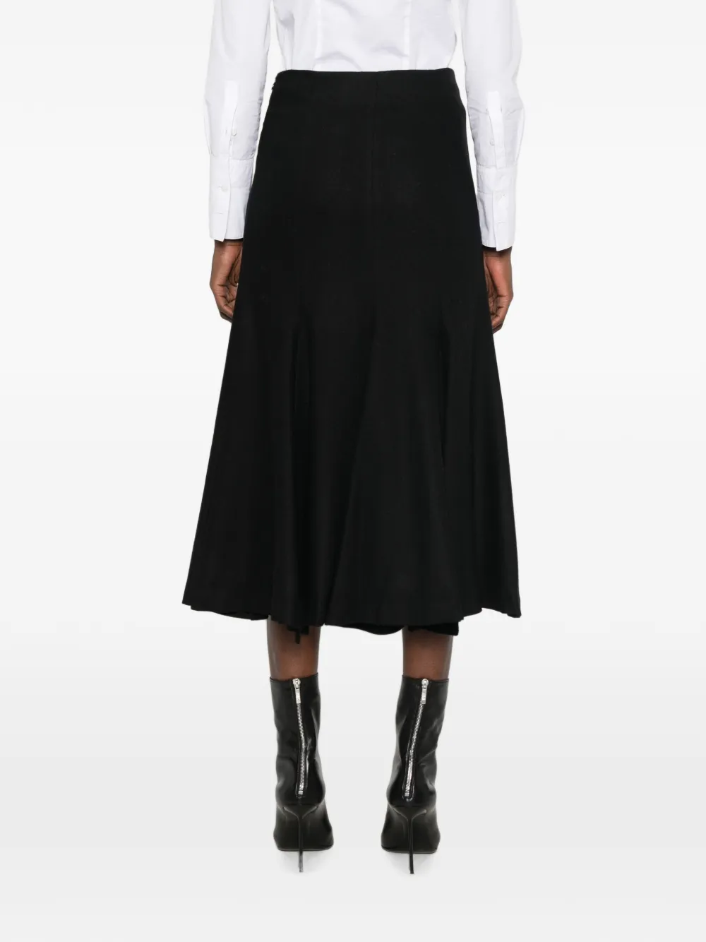 THELATEST Erica flared midi-rok Zwart