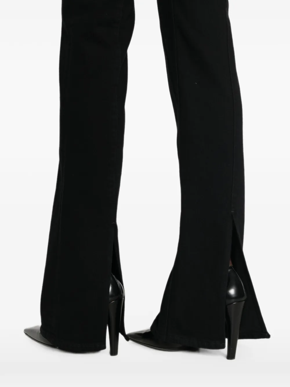 Haikure Jeans met split Zwart