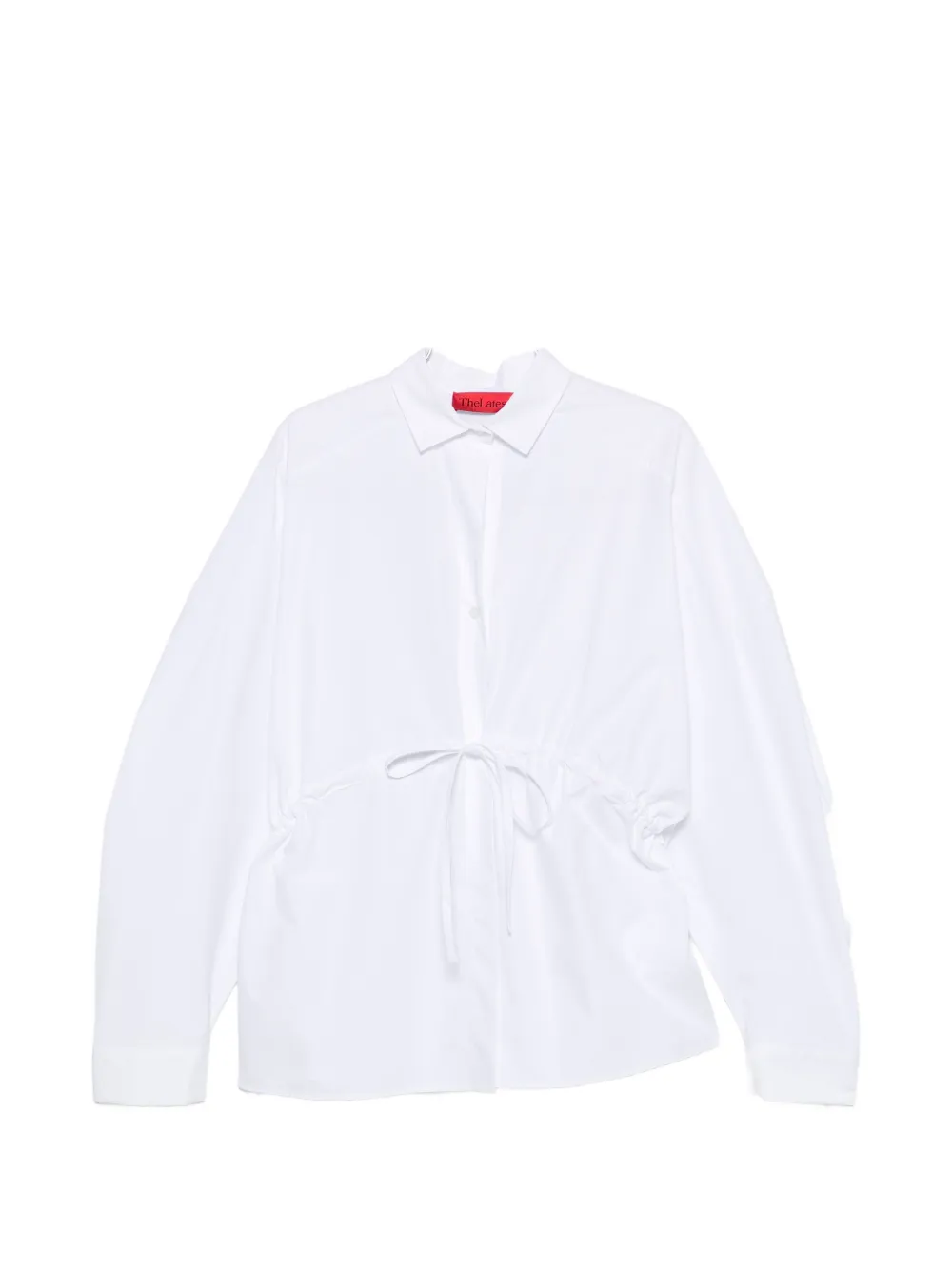 THELATEST E-Dalida drawstring-waist oversized shirt - Weiß