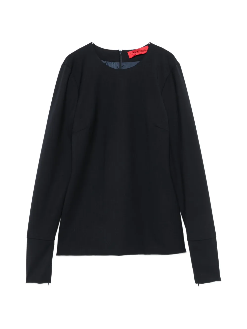 THELATEST long-sleeve rear-slit blouse - Blu