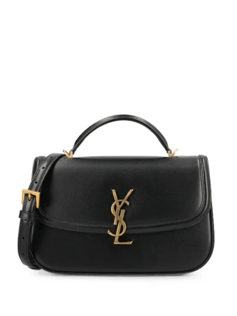 Saint Laurent Solferino small top-handle bag in box leather